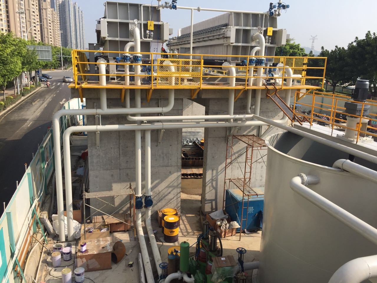 華星陶瓷柱塞泵盾構污泥使用現場-04